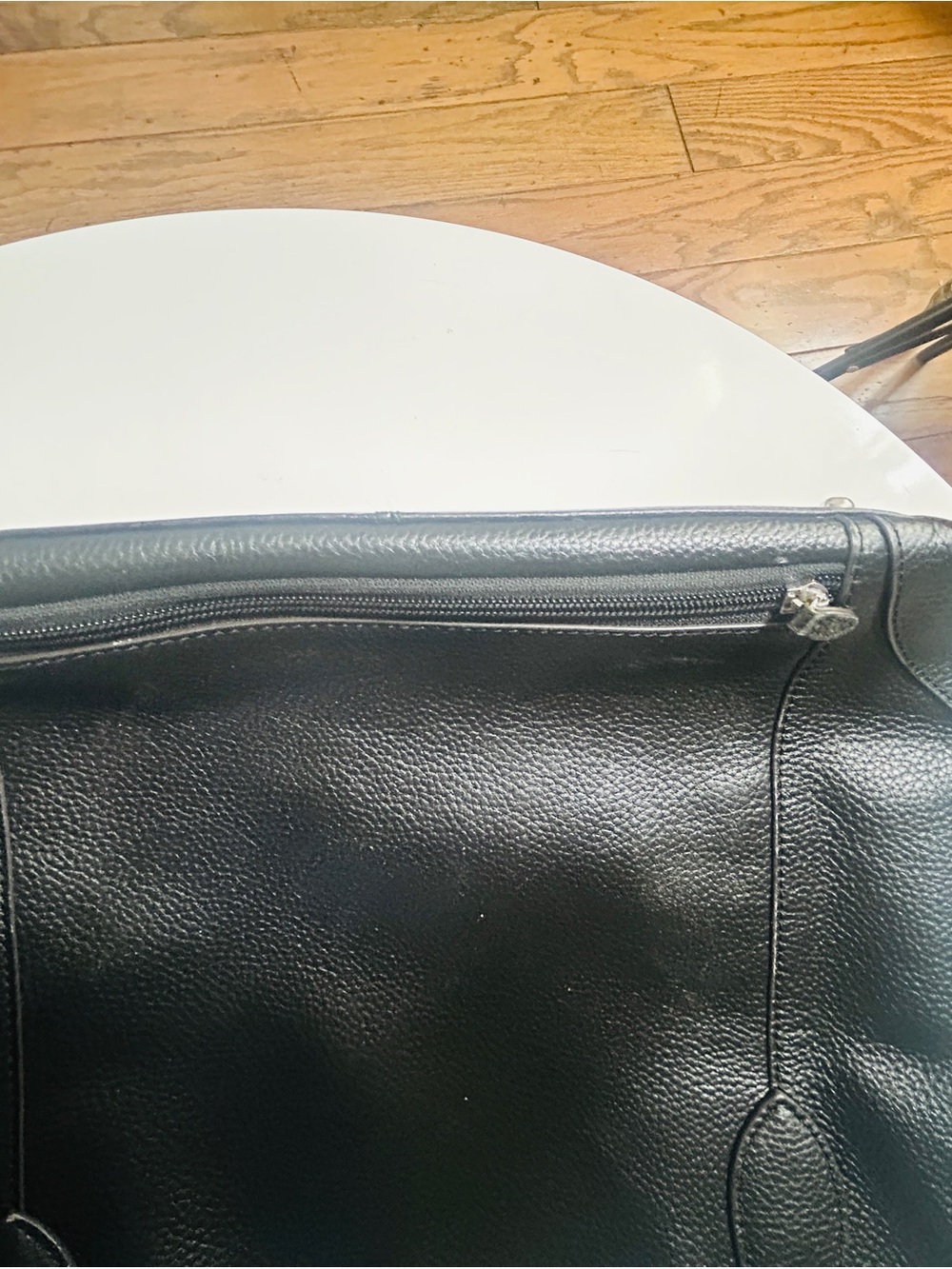 Lodis Black Pebbled Leather Tote with Double Handles - Picture 11 of 12